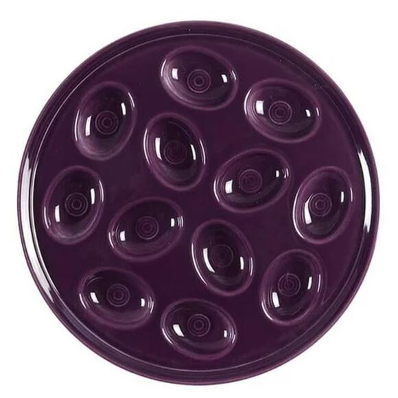 Fiesta Other - Deep Purple Fiesta Ware Deviled Hard Boiled Egg Round Ceramic Dish Platter Tray